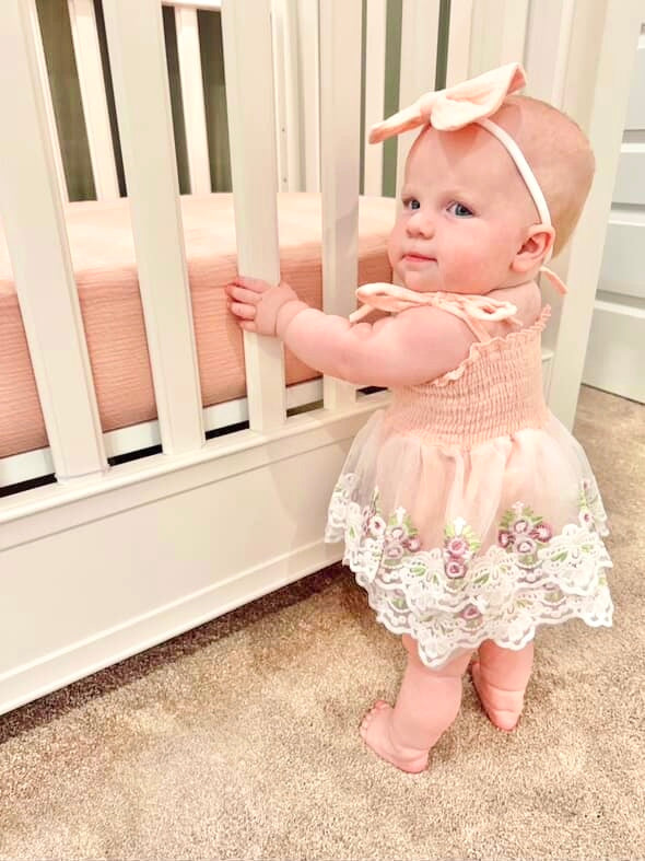 pink floral tutu dress romper baby girls first birthday outfit