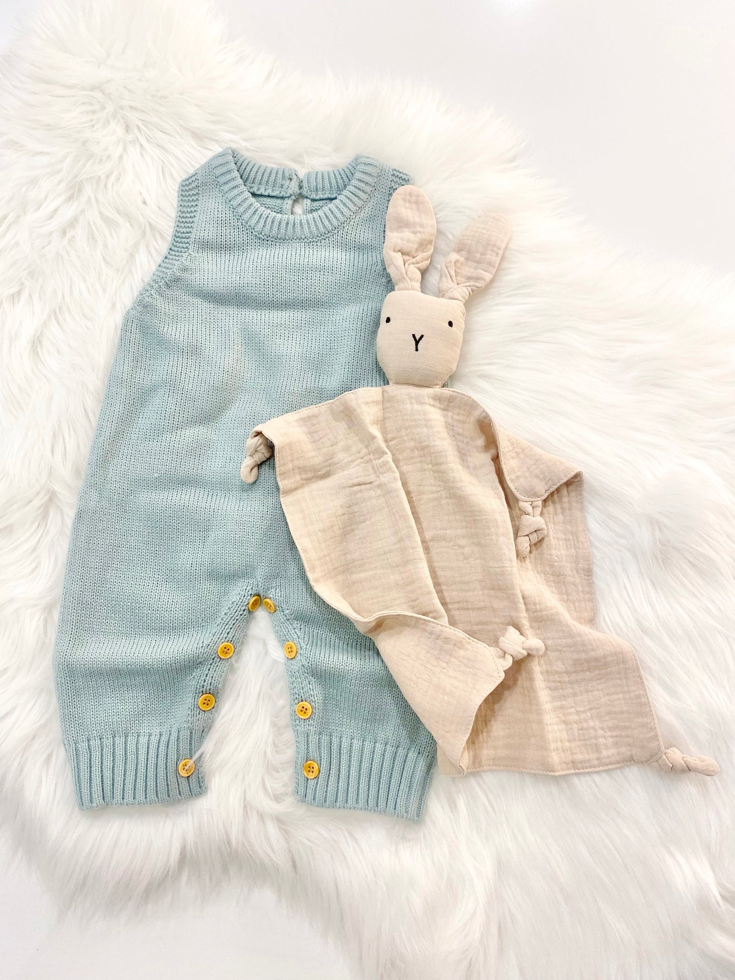 Newborn Muslin Security Blanket Lovey Bunny Comforter Baby Gift