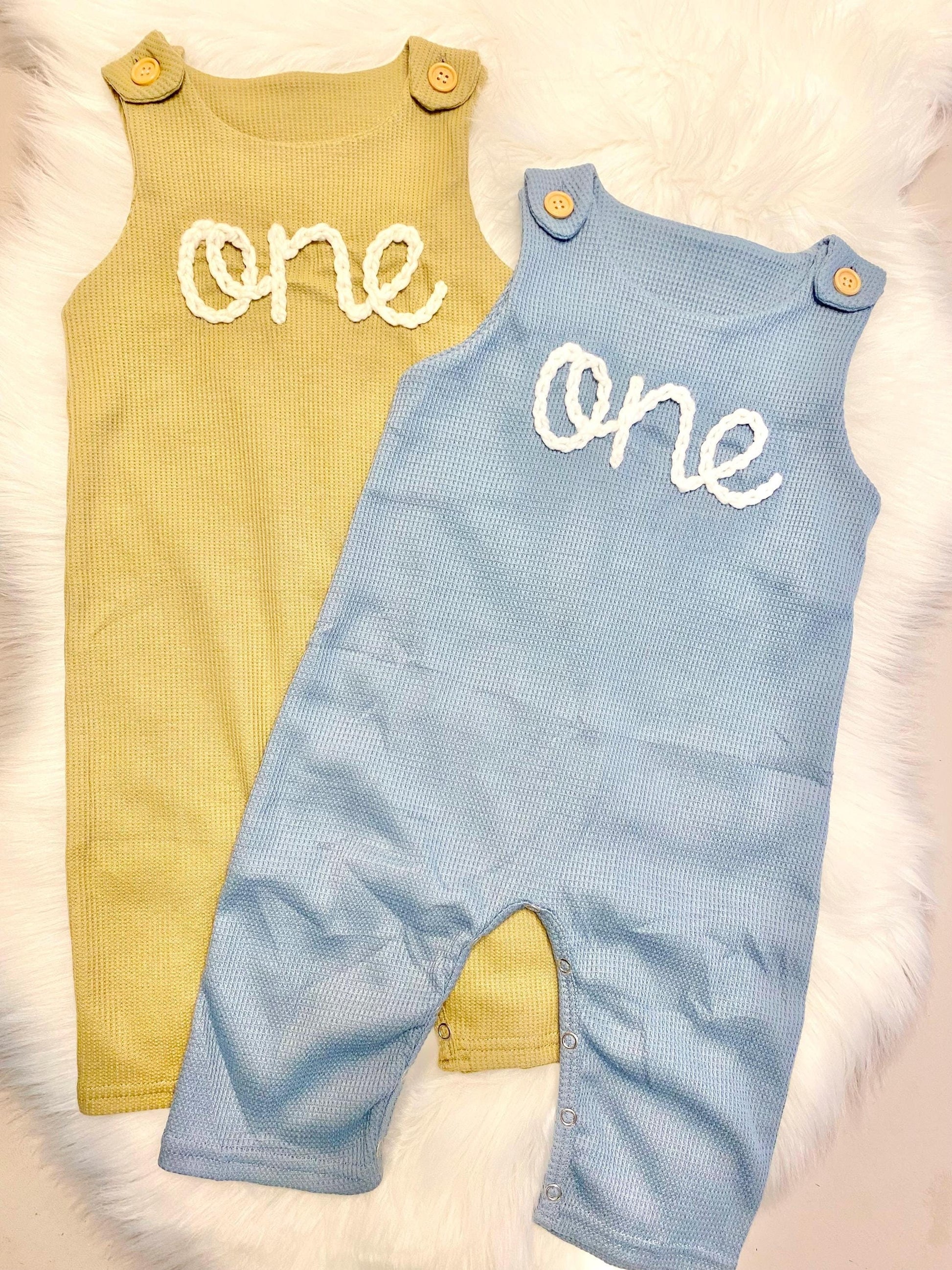 waffle knit baby boys first birthday one romper overalls jon jons blue green tan brown, first birthday theme boys romper first birthday overalls outfit leather one patch bear first one happy camper woodland boys first birthday outfit, the mod mango baby boutique co