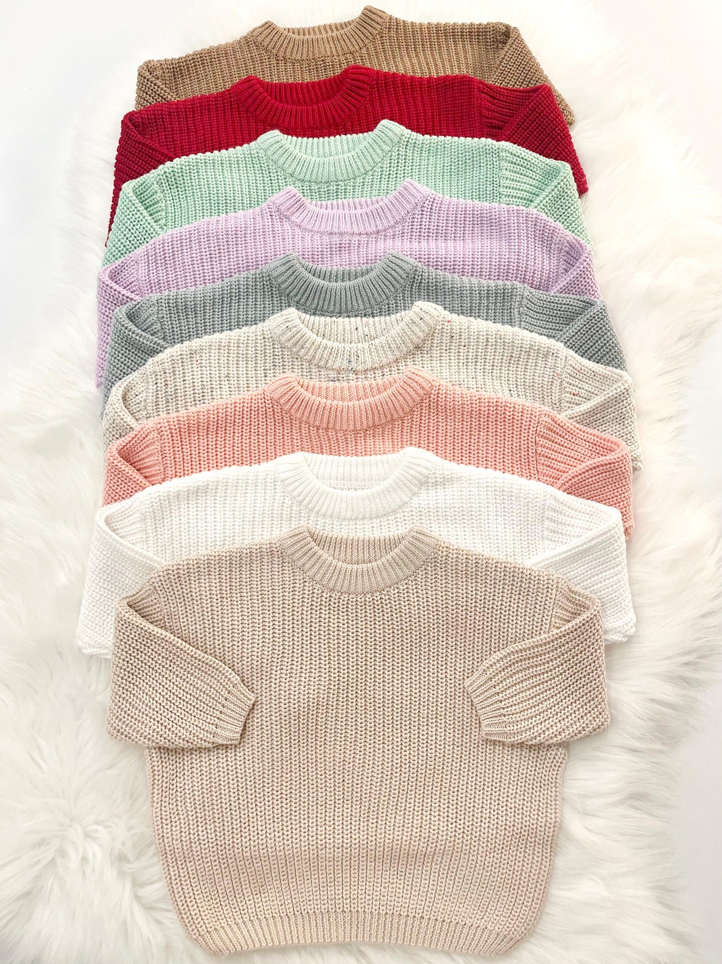 plain chunky knit baby toddler sweater boys girls boy girl sweater, brown red mint green lavender purple blue confetti blush pink white beige cream sweater for baby, baby sweater, toddler sweater, newborn sweater, diy sweater, wholesale sweaters