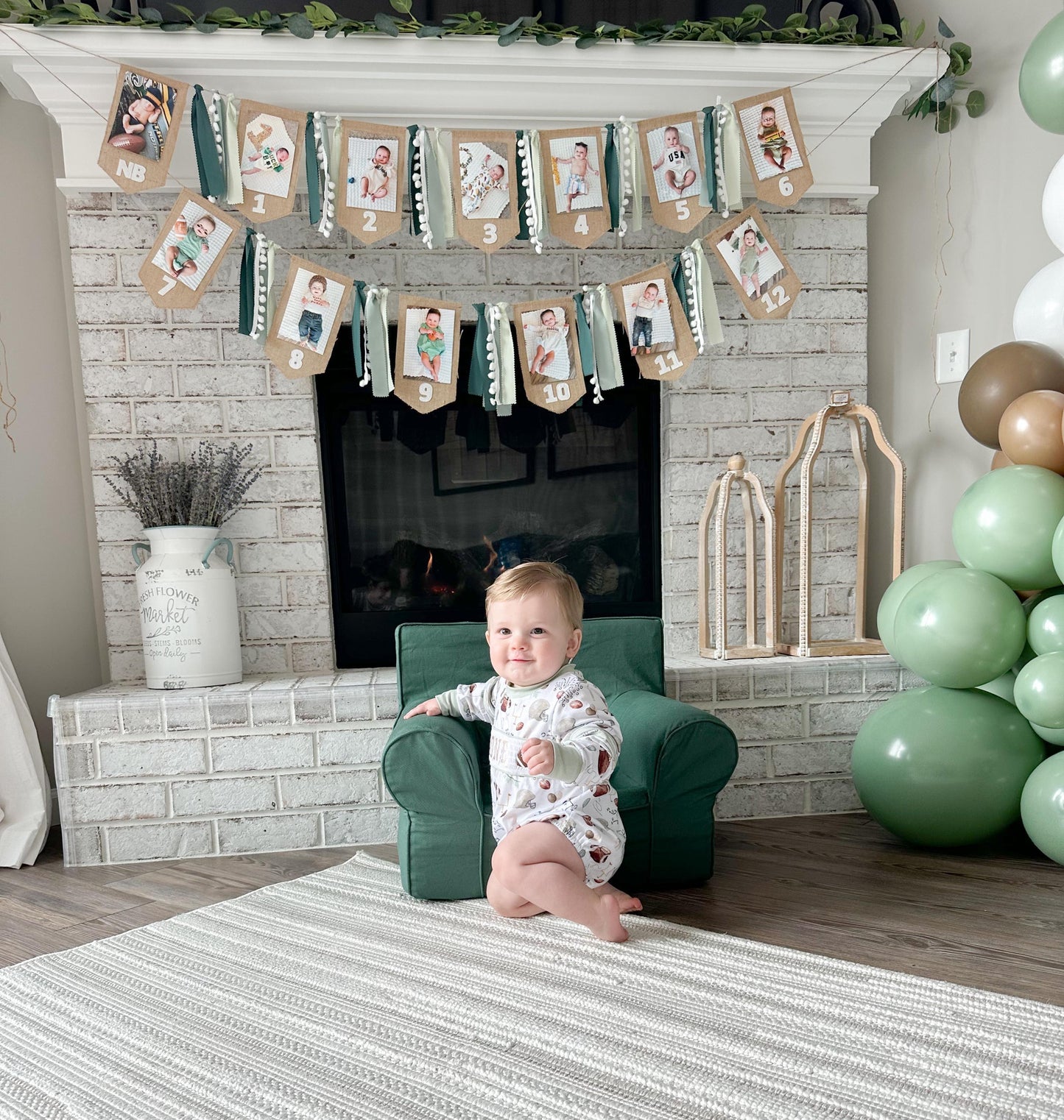 football first birthday shirt outfit romper first year down football shirt boy romper fall green brown tan beige outfit, ONE smocked bubble romper first birthday footballs, party sports embroidered smocked 1st birthday outfit romper baby boys