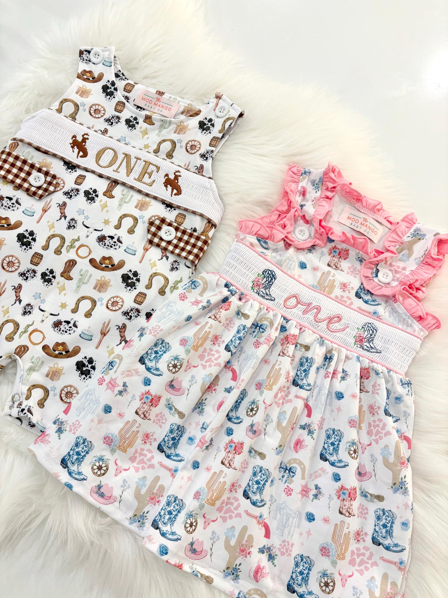 my first rodeo cowgirl girls first birthday dress outfit hot pink first birthday girl dress pink navy blue and white outfit, western boots smocked dress first birthday embroidered cowgirl flower boots smocked short sleeve 1st birthday outfit ruffle dress baby girls twins