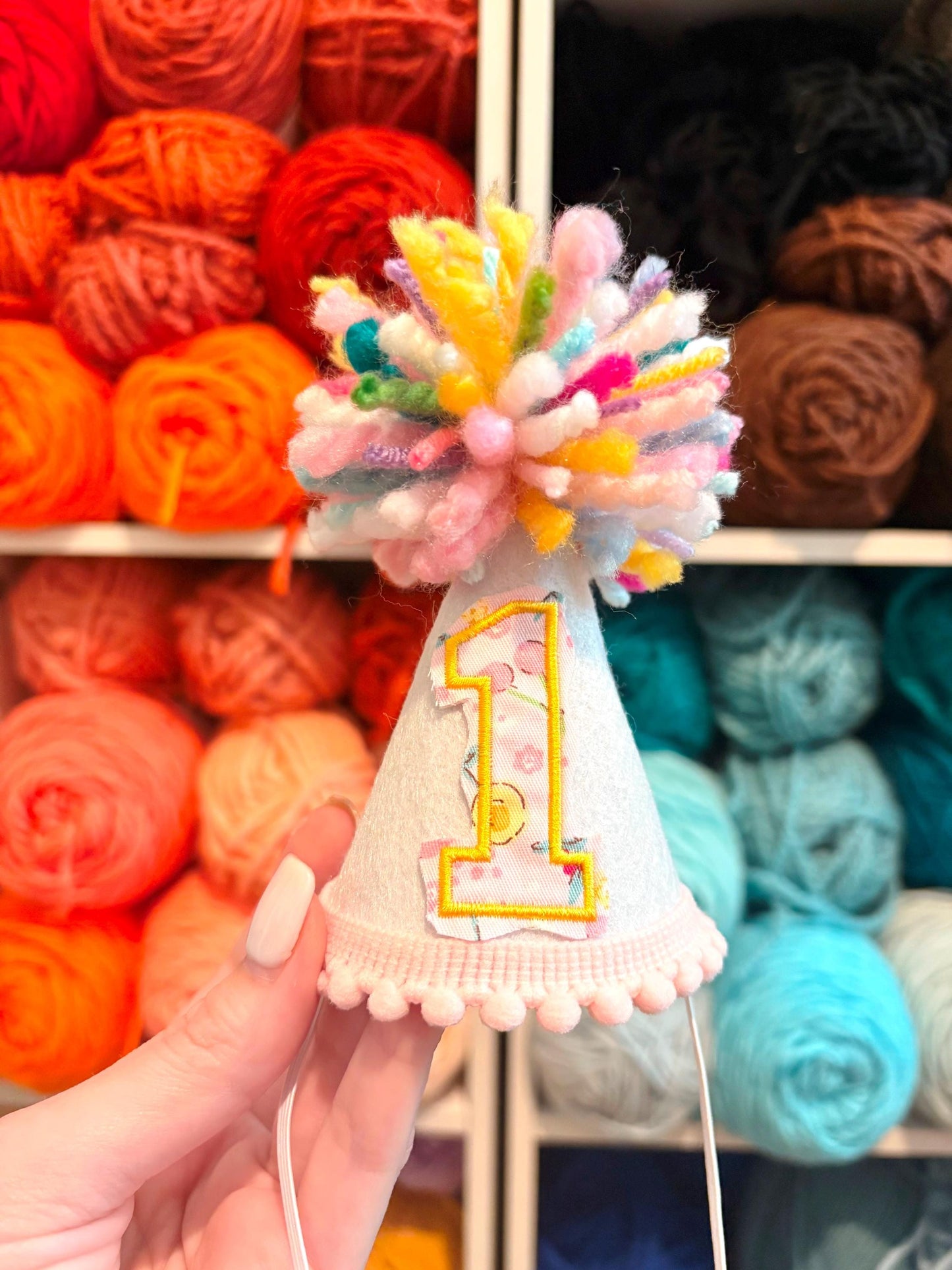 custom first birthday party hat, boys first birthday hat, girls first birthday hat, baby birthday hat, mini first birthday hat, 1st birthday hat, felt birthday hat for baby, the mod mango the mod mango baby co