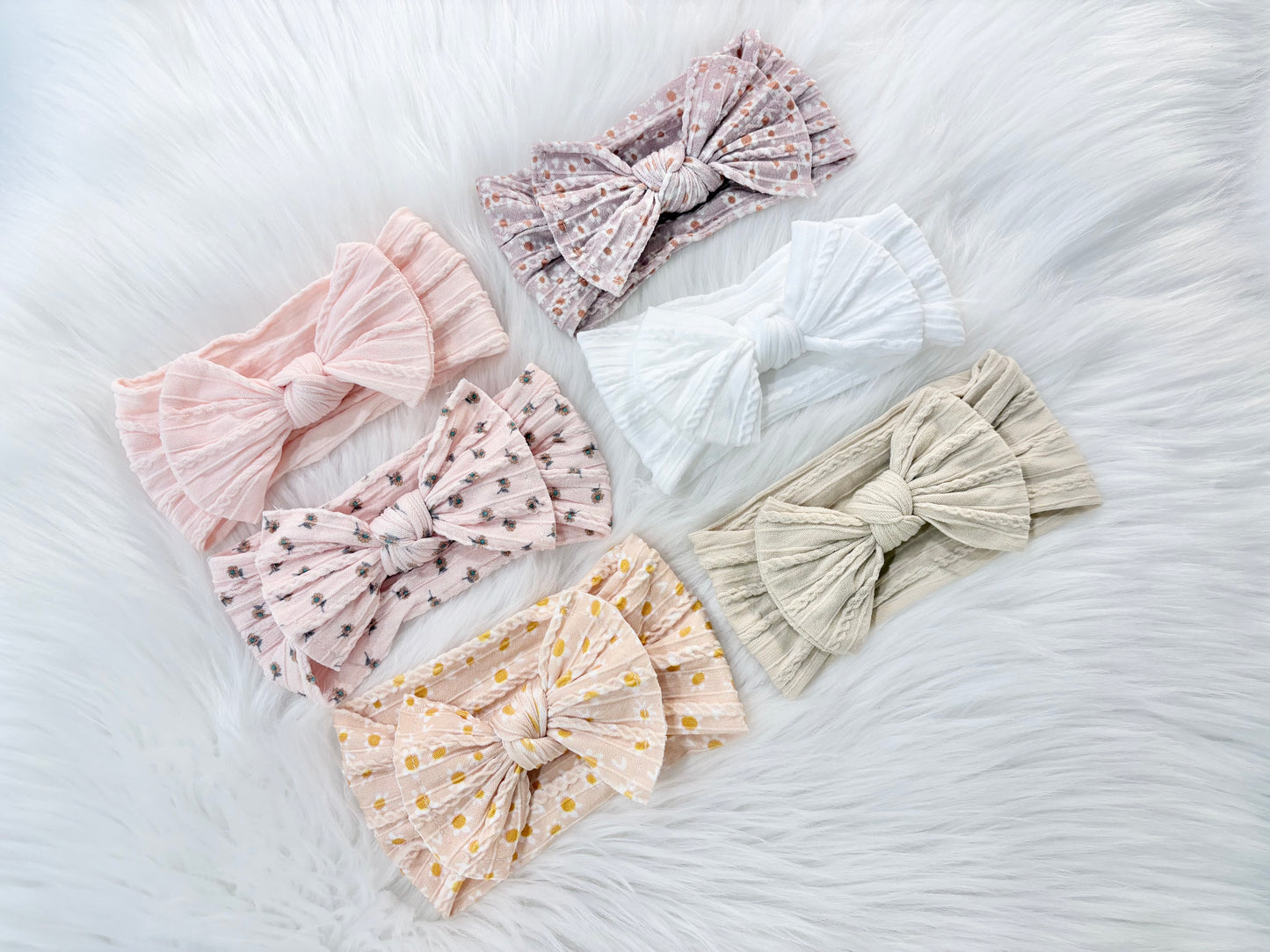 Wide Nylon Baby Girl Toddler Bow Headband