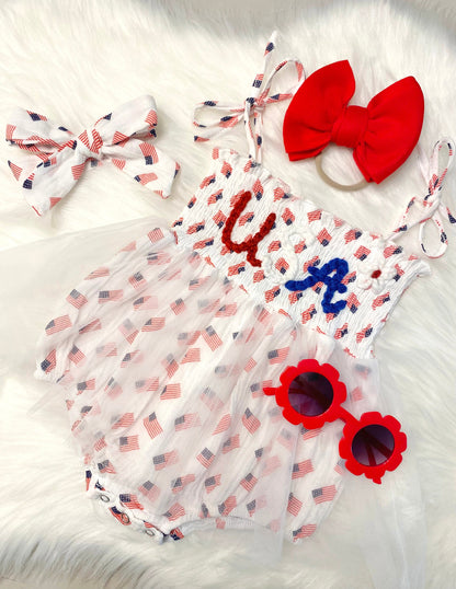 july 4th baby girls first birthday outfit, american flag dress, flag birthday dress outfit romper, usa patriotic red white and blue july 4th 1st birthday outfit dress tutu romper, tulle dress, dress outfit romper with flowers, girls first birthday