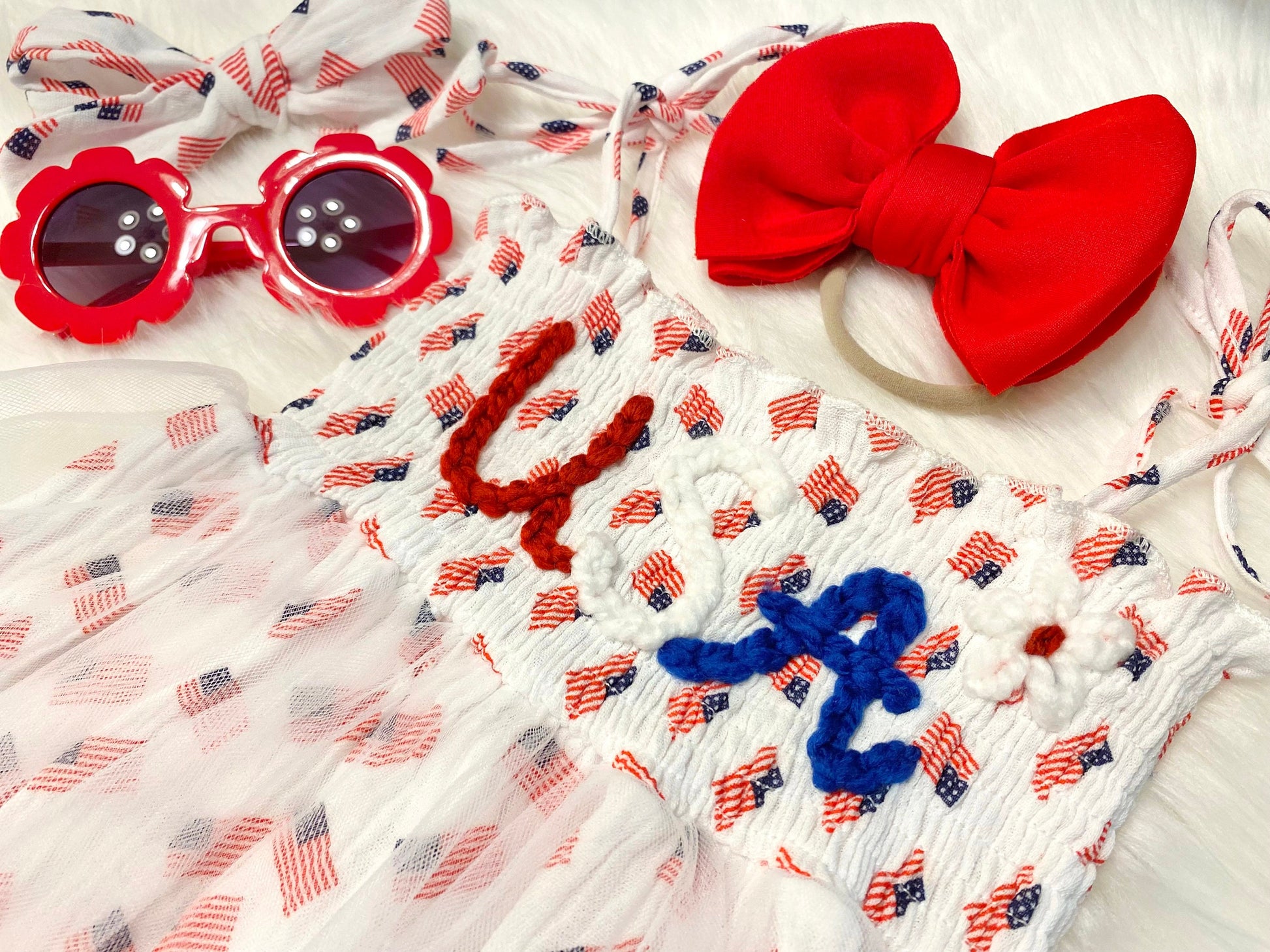 july 4th baby girls first birthday outfit, american flag dress, flag birthday dress outfit romper, usa patriotic red white and blue july 4th 1st birthday outfit dress tutu romper, tulle dress, dress outfit romper with flowers, girls first birthday