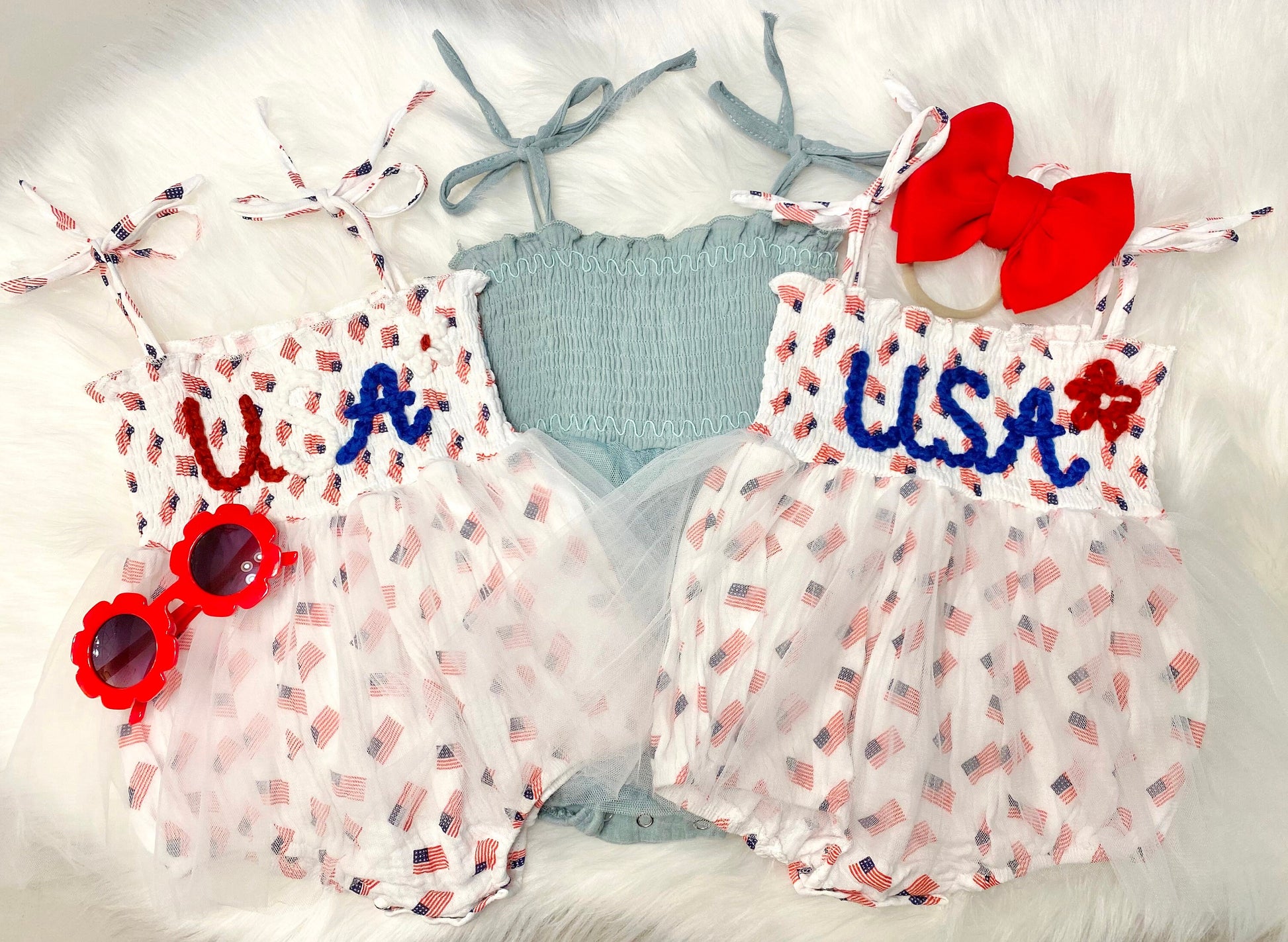 july 4th baby girls first birthday outfit, american flag dress, flag birthday dress outfit romper, usa patriotic red white and blue july 4th 1st birthday outfit dress tutu romper, tulle dress, dress outfit romper with flowers, girls first birthday