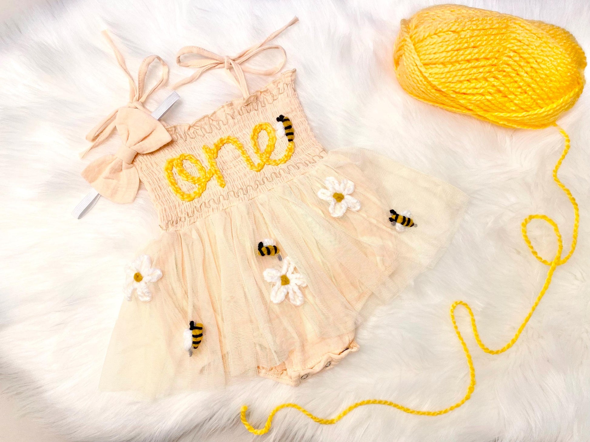 CUSTOM Hand Embroidered First Birthday ONE Tutu Dress Romper Outfit The Mod Mango Baby Co. CUSTOM Hand Embroidered First Birthday ONE Tutu Dress Romper Outfit The Mod Mango Baby Co.