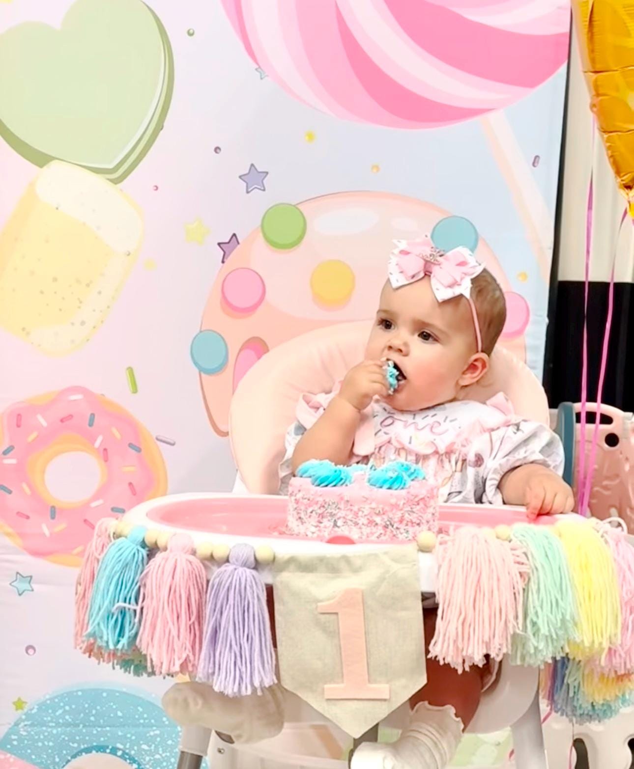 sweet one girls first birthday dress outfit ice cream donuts pink first birthday girl dress pink and white outfit, pink green lavender aqua smocked dress first birthday embroidered sprinkles smocked short sleeve 1st birthday outfit ruffle dress