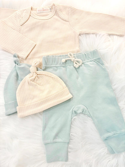 newborn baby boy twins outfit baby shower gift set bodysuit onesie hat joggers pants gift set, coming home outfit, going home outfit, take home outfit, newborn hospital basics, boy baby shower gift, organic cotton ribbed romper tie hat long sleeves boutique baby gift, twins, triplets' multiples outfits boy newborn baby khaki beige blue cream brown checkered