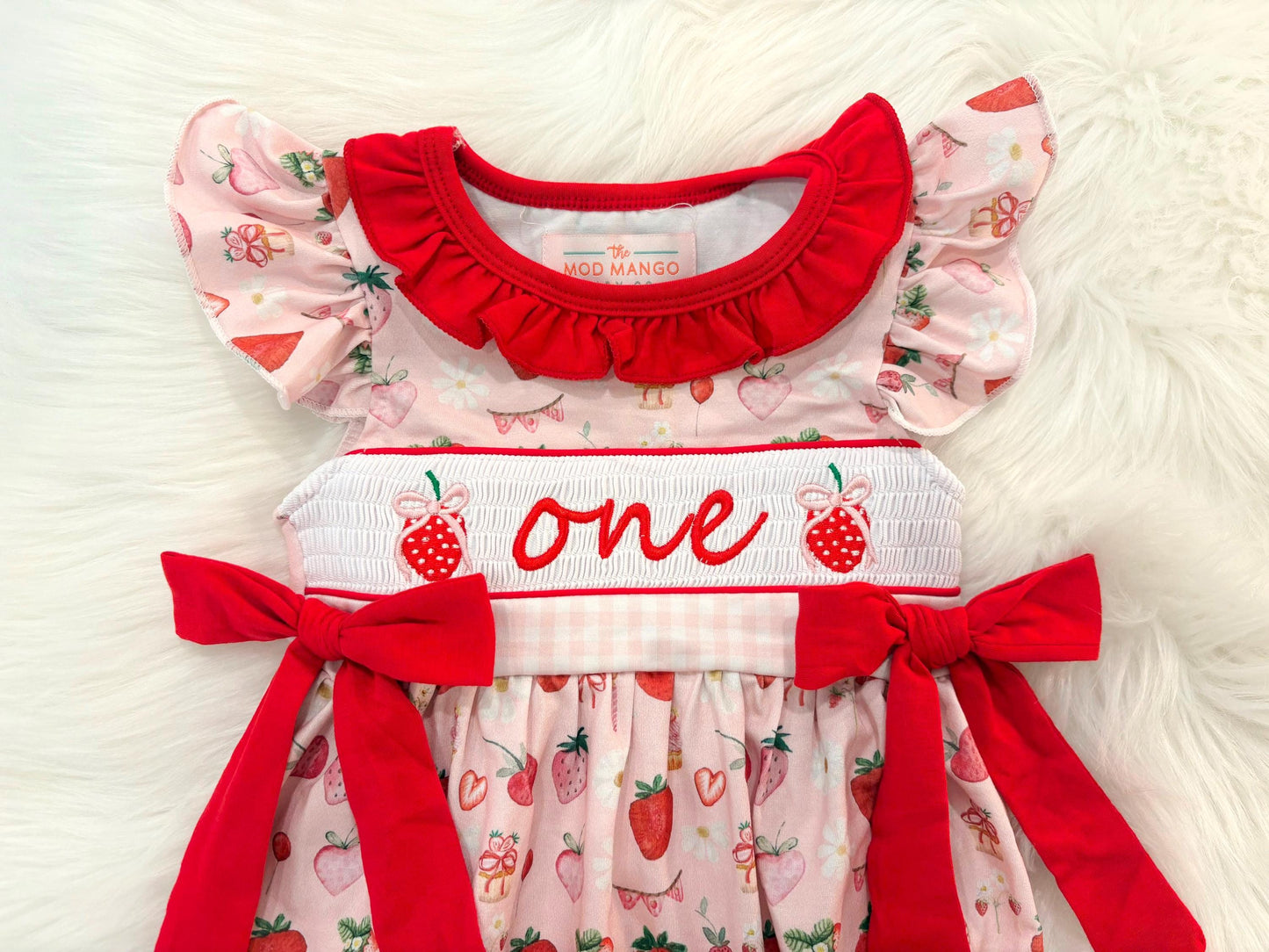 berry first birthday outfit bubble romper red and pink strawberries and bows first birthday girl romper pink red and white gingham outfit, girls berry sweet red white smocked bubble romper first birthday spring summer bows ruffle embroidered smocked strawberry 1st birthday outfit romper baby girl