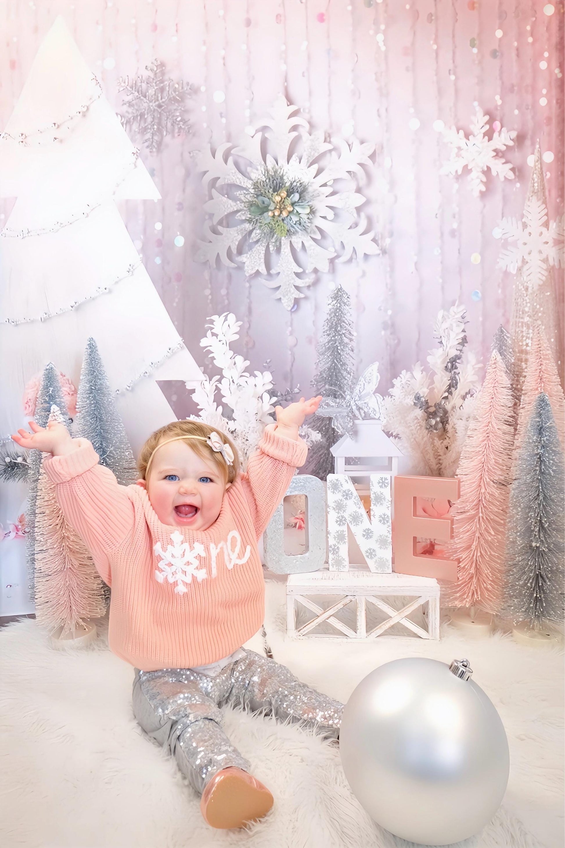 Hand Embroidered Baby Name Winter Snowflake Sweater for Babies and Toddlers