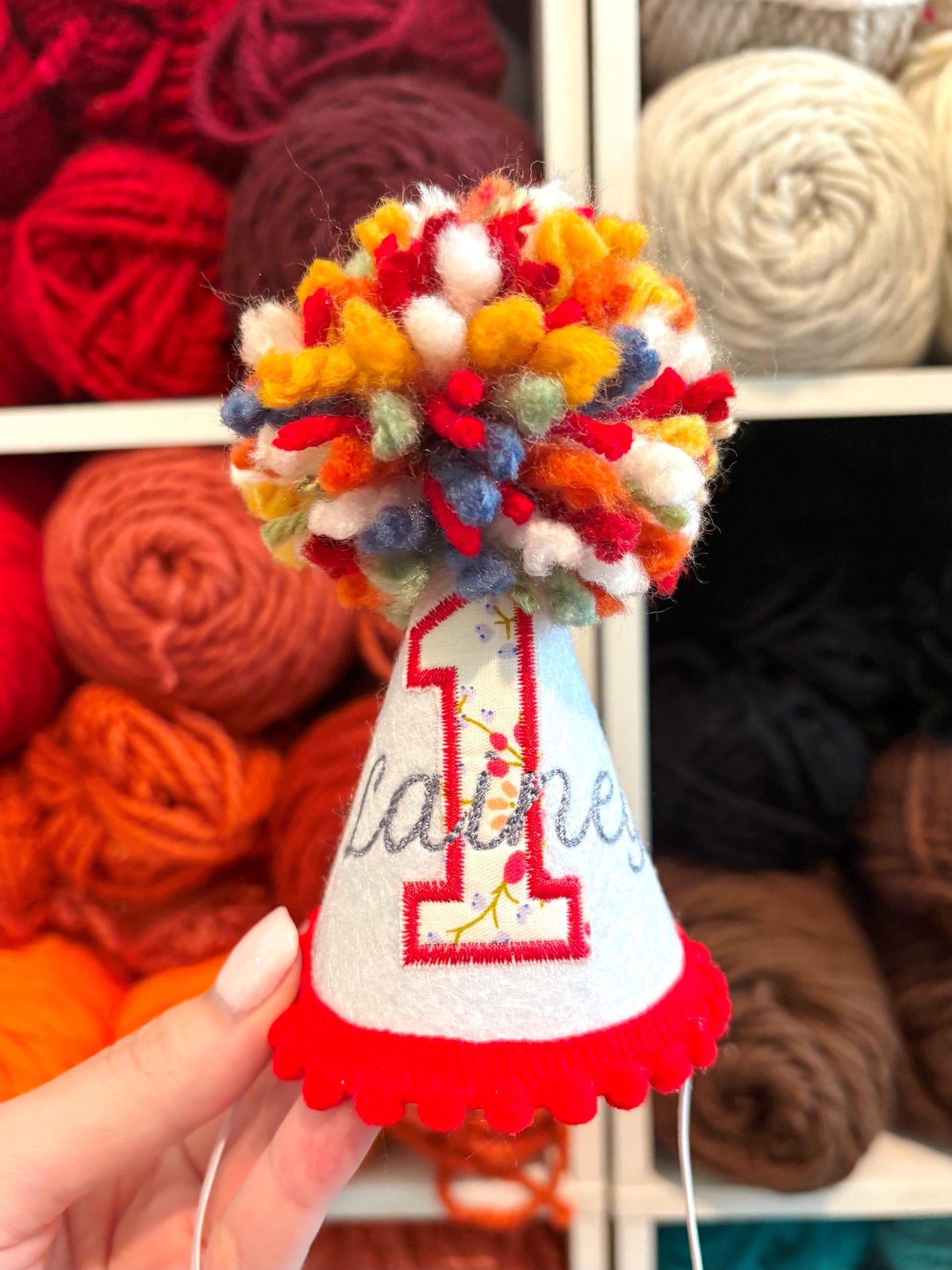 custom first birthday party hat, boys first birthday hat, girls first birthday hat, baby birthday hat, mini first birthday hat, 1st birthday hat, felt birthday hat for baby, the mod mango the mod mango baby co