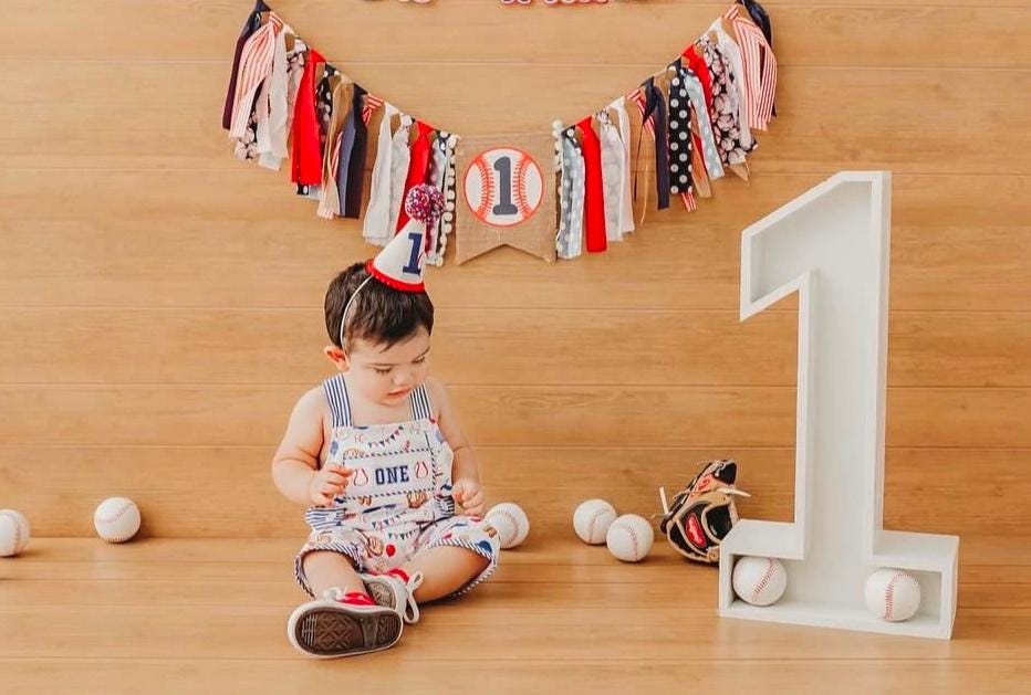 roockie of the year first birthday boy romper baseball royal blue  red tan beige smash cake outfit overalls, ONE smocked romper first birthday baseballs, sports embroidered smocked 1st birthday boy outfit romper baby boys
