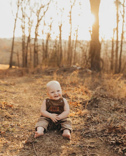 cake smash outfit Brown tan cream neutral one boys romper first birthday overalls outfit, leather one patch, beary first, one happy camper, woodland first birthday, corduroy overalls baby boys first birthday outfit, fall winter boy birthday baby boys wild one romper cake smash outfit, the mod mango baby boutique co