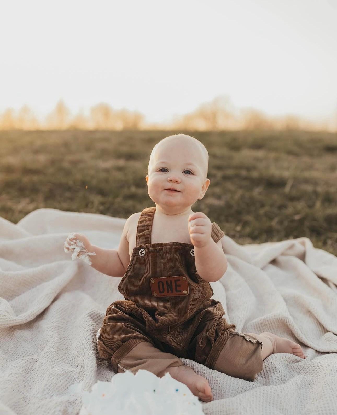 cake smash outfit Brown tan cream neutral one boys romper first birthday overalls outfit, leather one patch, beary first, one happy camper, woodland first birthday, corduroy overalls baby boys first birthday outfit, fall winter boy birthday baby boys wild one romper cake smash outfit, the mod mango baby boutique co