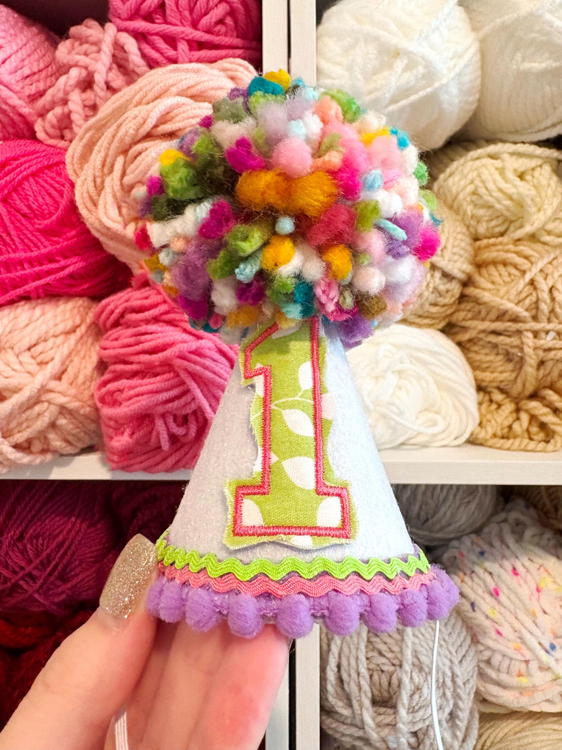 custom first birthday party hat, boys first birthday hat, girls first birthday hat, baby birthday hat, mini first birthday hat, 1st birthday hat, felt birthday hat for baby, the mod mango the mod mango baby co