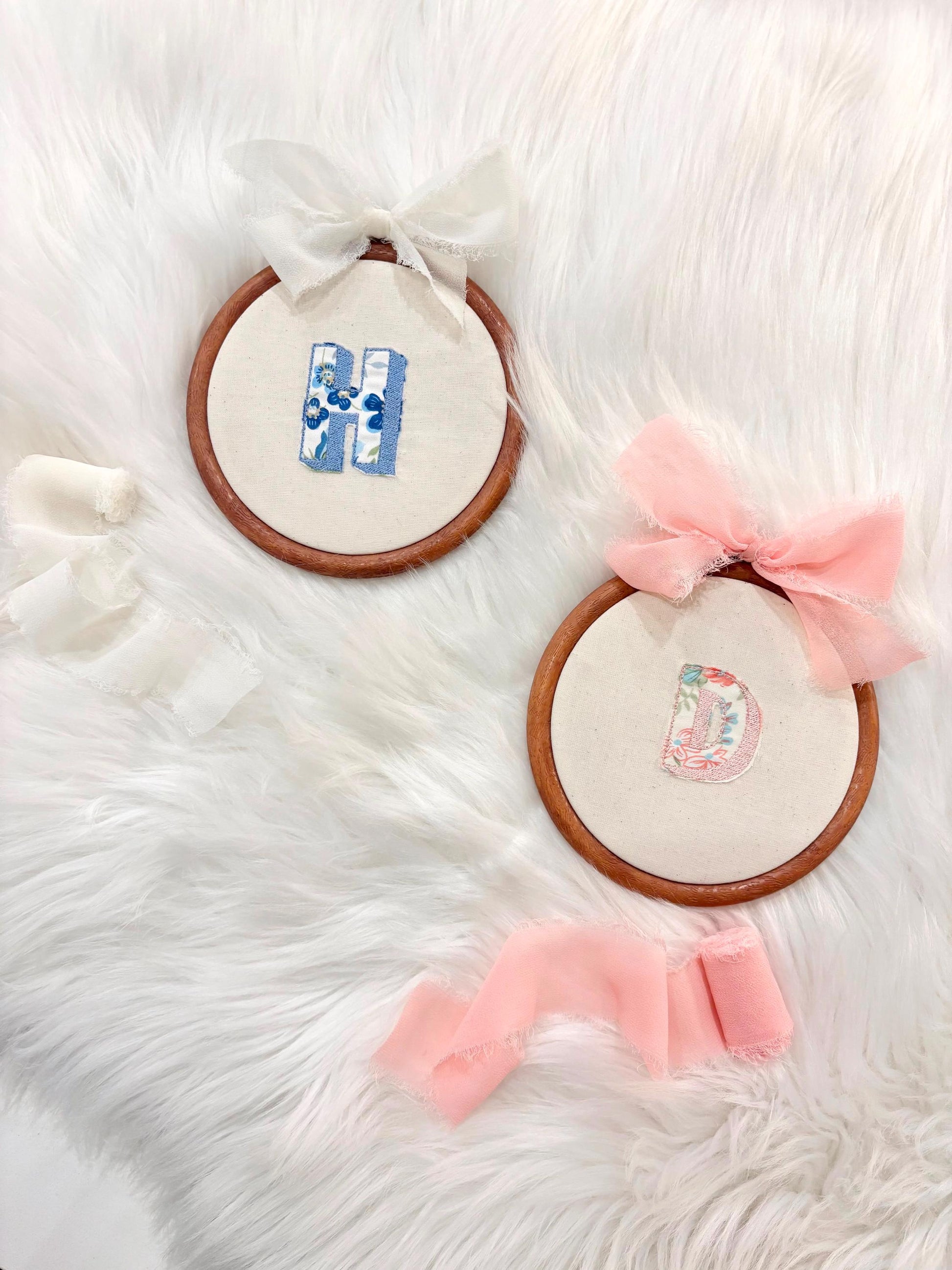 Custom Name Embroidery Hoop, Newborn Baby's First Name Initial Embroidered Hoop Ornament Keepsake Milestone baby name hoop, new baby embroidery customized baby name linen red blue pink beige neutral green gold, wooden embroidery hoop baby room decor, first milestone keepsake, newborn baby gift customized with name, the mod mango baby co