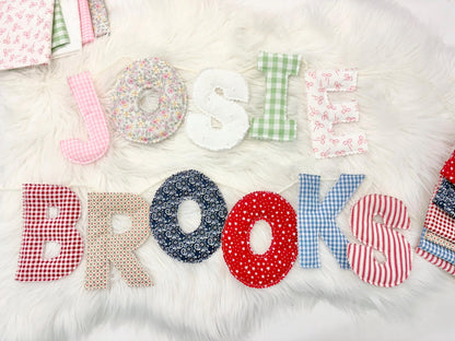 large custom baby name sign banner keepsake, boys girls happy birthday banner, one banner, name banner, letter banner for baby, colorful custom letter banner for babys room, banner for hospital, newborn baby shower gift, the mod mango baby co