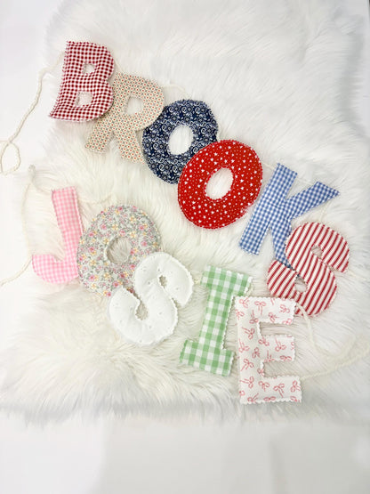 custom baby name sign banner keepsake, boys girls happy birthday banner, one banner, name banner, letter banner for baby, colorful custom letter banner for babys room, banner for hospital, newborn baby shower gift, the mod mango baby co