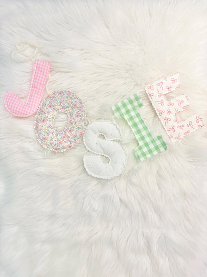 custom baby name sign banner keepsake, boys girls happy birthday banner, one banner, name banner, letter banner for baby, colorful custom letter banner for babys room, banner for hospital, newborn baby shower gift, the mod mango baby co