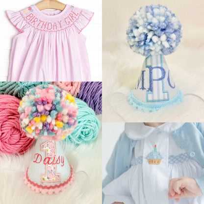custom first birthday hat to match