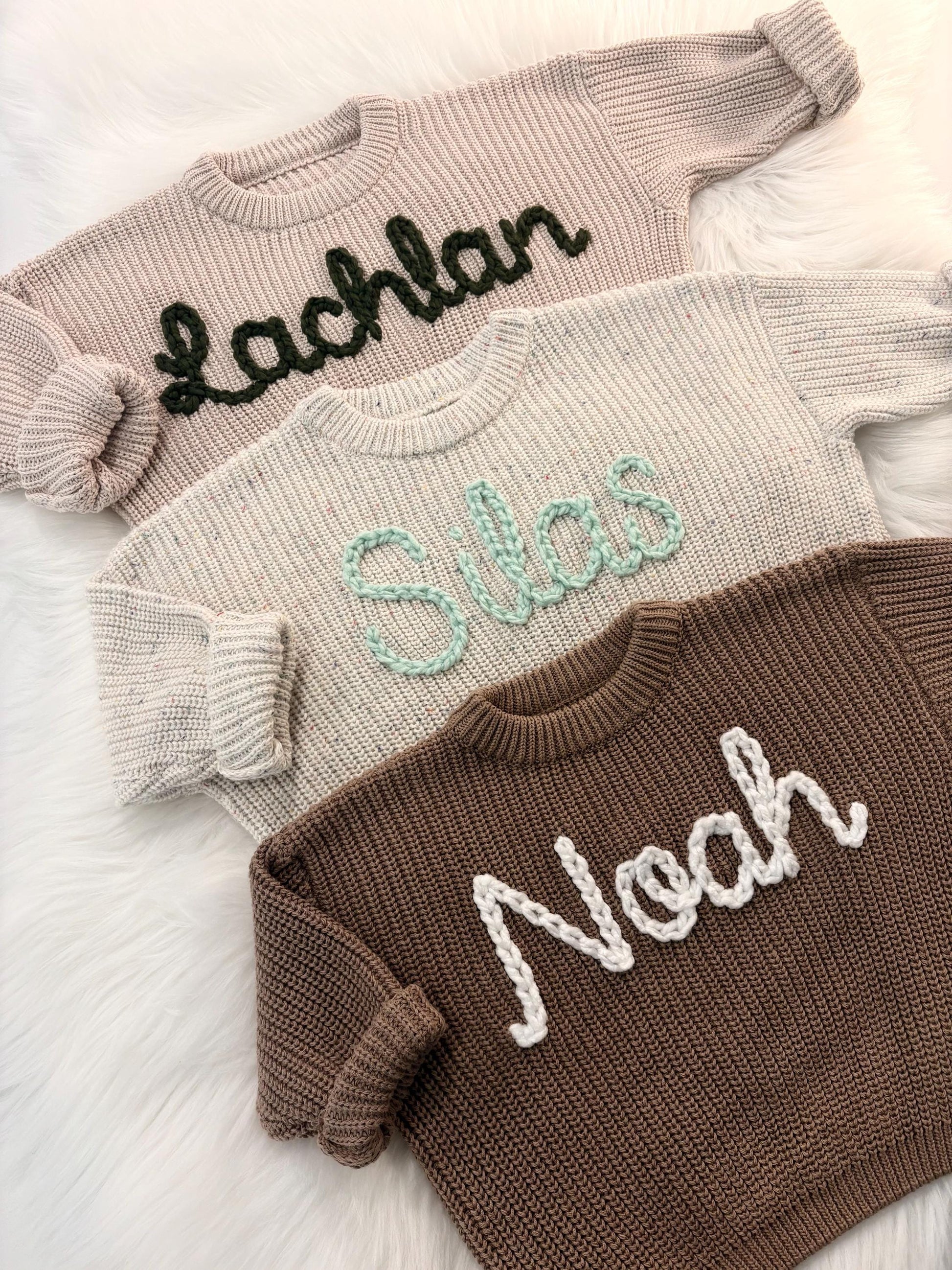 hand embroidered baby toddler brother sweater with flowers for baby boy girl, personalized baby shower gift for girl, light pink blush beige cream baby gift, pregnancy announcement, custom newborn baby sweater with name, hand embroidered baby sweater, the mod mango baby boutique co
