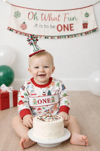 christmas gingerbread one shirt first birthday boy romper red white green blue tan holiday outfit, ONE smocked bubble romper first birthday christmas oh what fun candy canes christmas trees boys, santa claus embroidered smocked 1st birthday outfit romper baby boys, the mod mango baby co baby boutique