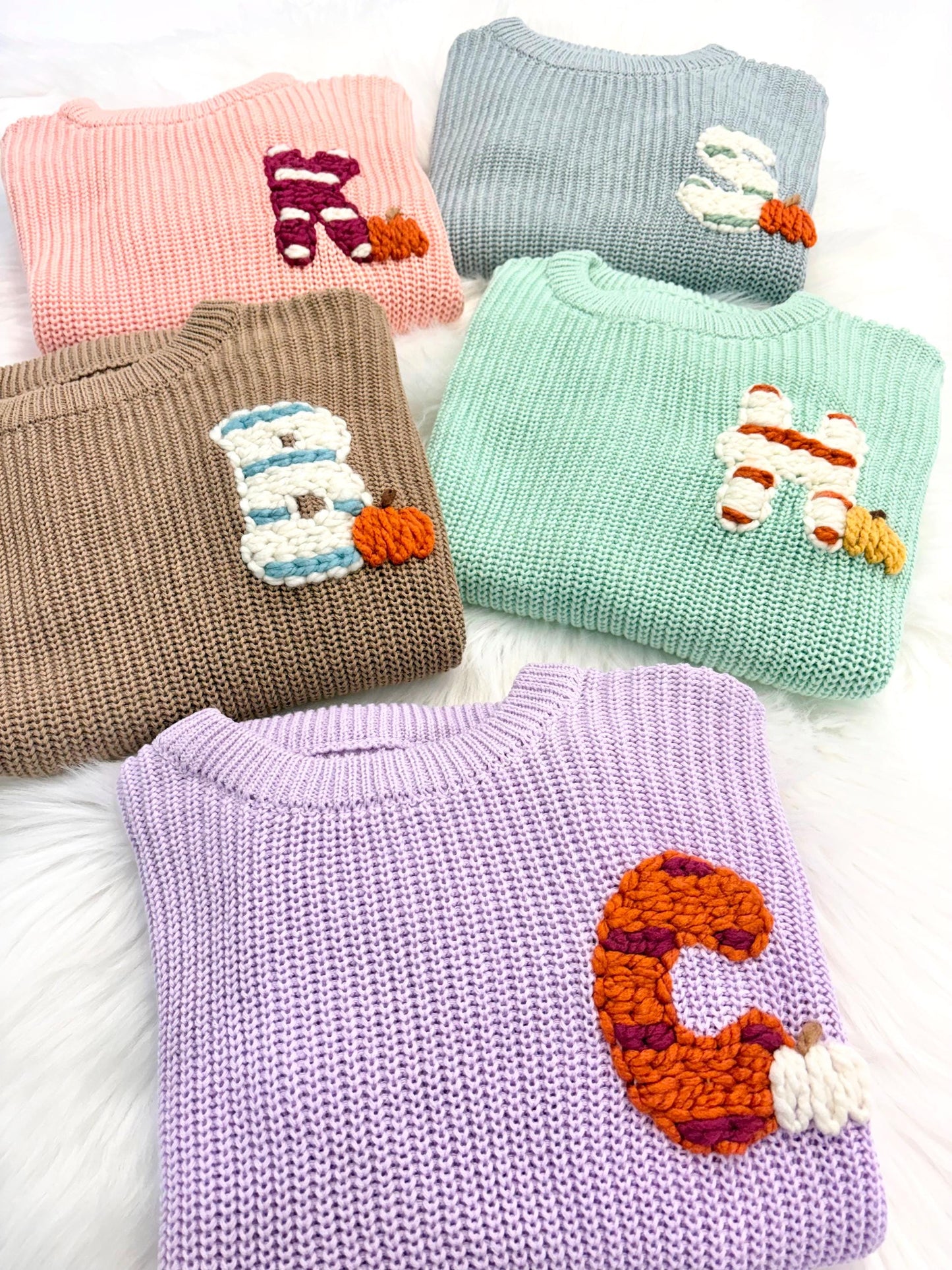 Personalized Monogram Baby and Toddler Fall Pumpkin Sweater, Striped Initial Pumpkin Patch Outfit Toddler Boy Girl Baby Name Pumpkin Sweater, Custom Sweater for Fall Thanksgiving, brown and orange baby sweater with name, chunky knit baby sweater personalized, first thanksgiving, the mod mango