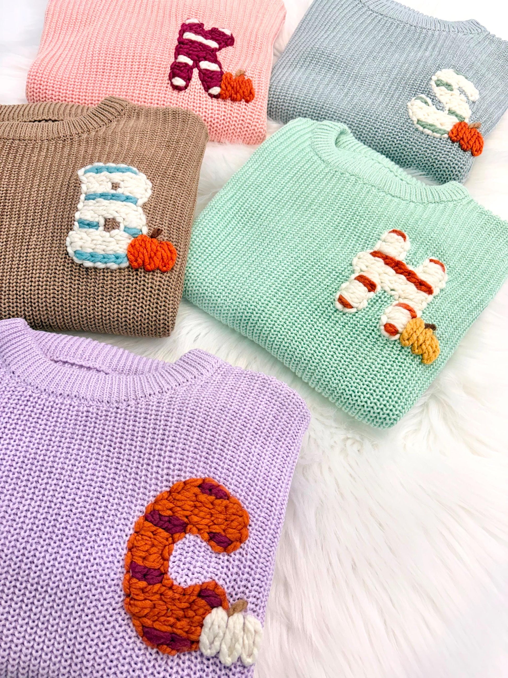 Colorful Personalized Monogram Baby and Toddler Fall Pumpkin Sweater, Striped Initial Pumpkin Patch Outfit Toddler Boy Girl Baby Name Pumpkin Sweater, Custom Sweater for Fall Thanksgiving, brown and orange baby sweater with name, chunky knit baby sweater personalized, first thanksgiving, the mod mango