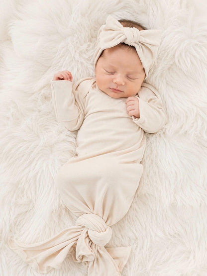 monogrammed embroidered bow baby gown for baby girl, christmas holiday personalized baby shower gift for girl, red light pink blush beige cream baby gift, newborn swaddle headband, coming home outfit, baby shower gift set, pregnancy announcement, baby hospital outfit, custom newborn baby gown with name, hand embroidered baby gift set, the mod mango baby boutique co