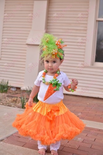 Baby Girls Hippity Hop Easter Carrot Shirt Outfit Set