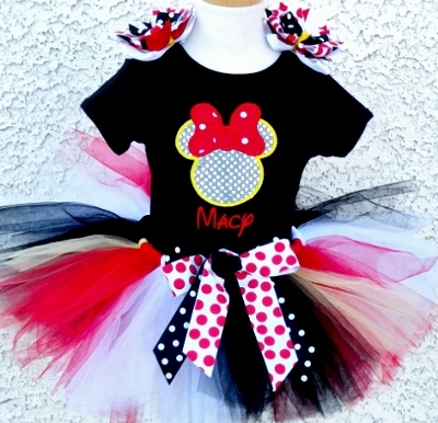 Sparkle Mouse Yellow & Red Birthday Tutu Outfit
