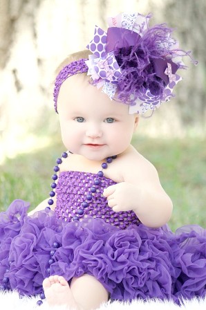 Purple Passion Over the Top Hair Bow Headband