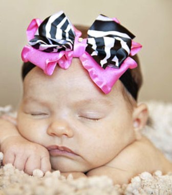 Zebra Princess Luxury Infant Satin Headband