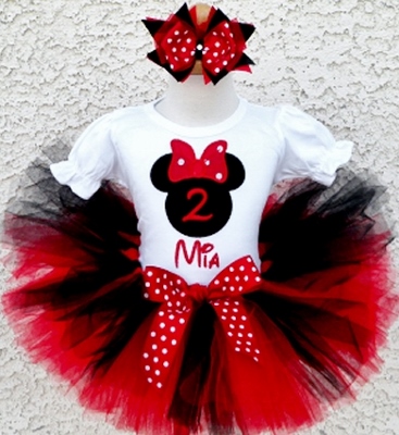 Red Polka Dot Birthday Mouse Tutu Outfit