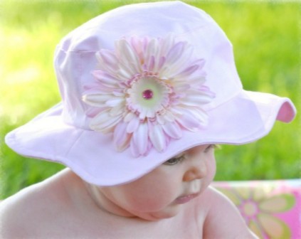 Pale Pink Daisy Sun Hat