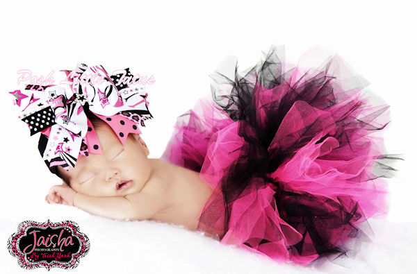 Little Rock Star Ribbons Big Over The Top Hair Bow Headband