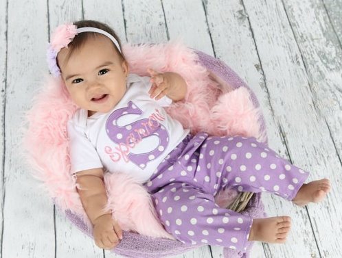 Lavender & Pink Personalized 3pc. Pants Outfit Set