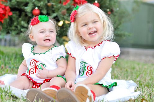 Personalized Monogrammed Christmas Dress