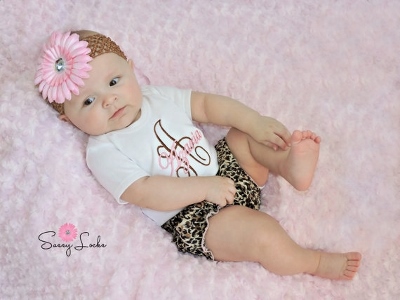 Light Pink & Brown Cheetah 3pc. Infant Outfit Set