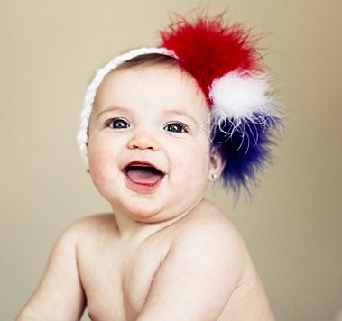 Red, White, and Royal Blue July 4th Triple Puff Headband