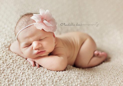 Pink Pearl Infant Flower Headband