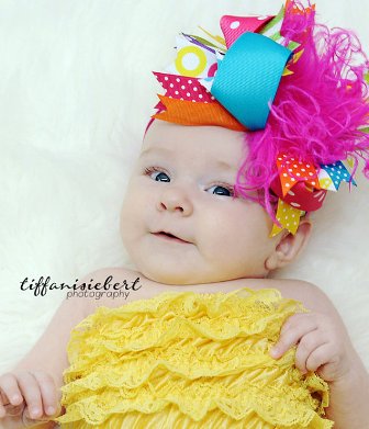 Bright and Bold Summer Over the Top Hair Bow Headband