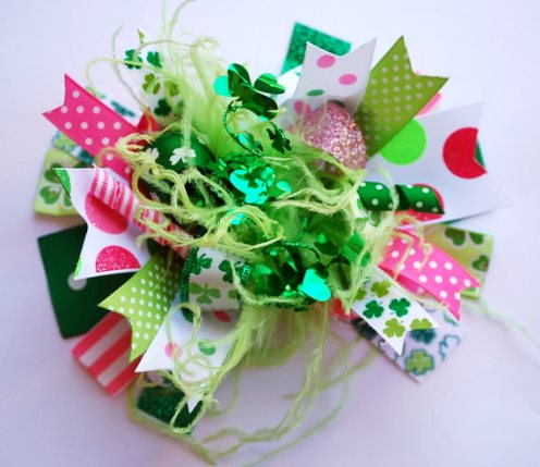 Funky Shamrock Over the Top Hair Bow