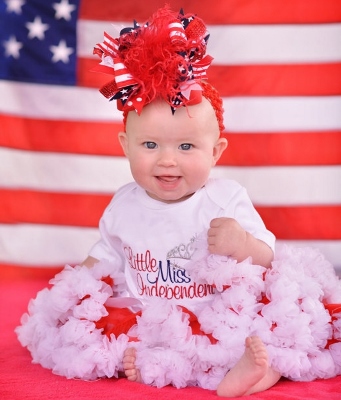 Lil Miss Independent American Princess Baby Girl Onesie
