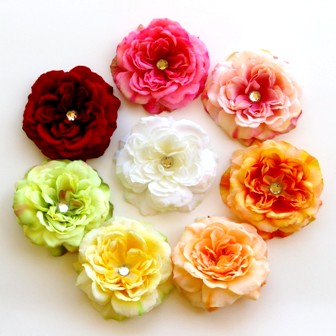 Choose Color - Large Peony Bling Flower Clip