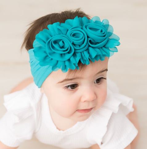 Choose Color - Chiffon Flower Nylon Headband