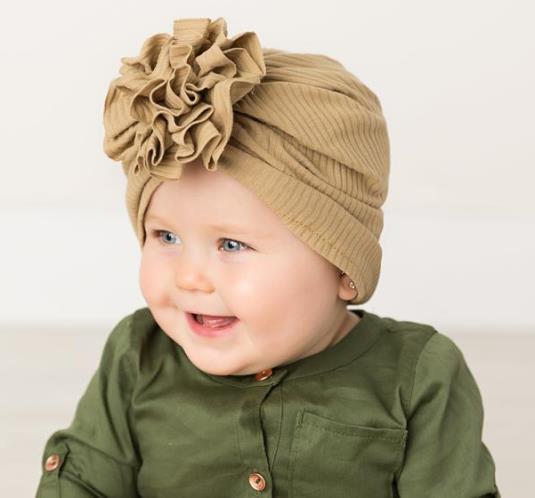 Choose Color - Ruffle Top Baby Turban Hat