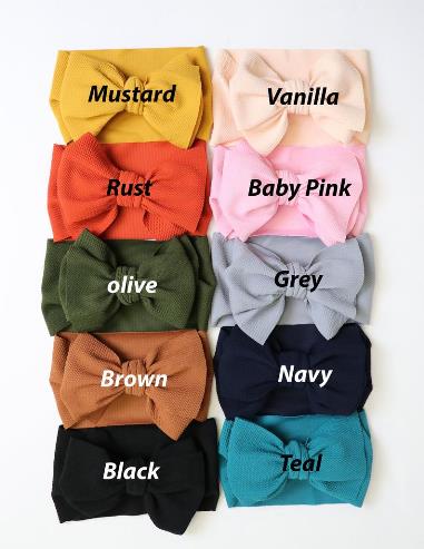 Choose Color - Big Oversized Bow Turban Headbwrap Headband